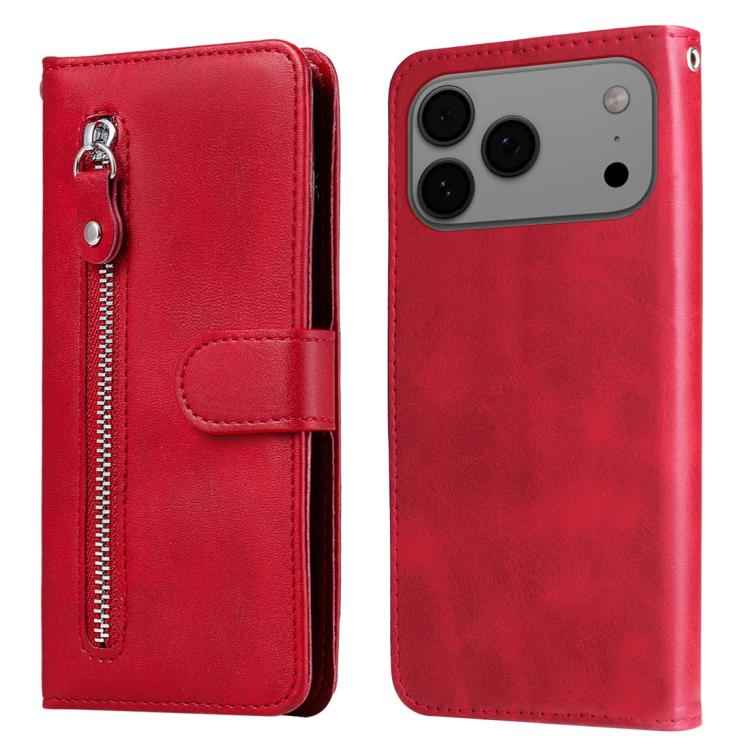 Fashion Calf Texture Zipper Leather Phone Case
