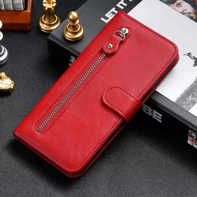 Fashion Calf Texture Zipper Leather Phone Case