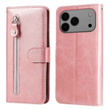 Fashion Calf Texture Zipper Leather Phone Case