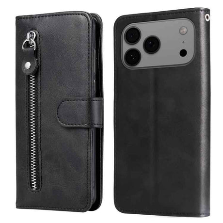 Fashion Calf Texture Zipper Leather Phone Case