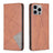 Rhombus Texture Magnetic Leather Phone Case
