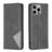 Rhombus Texture Magnetic Leather Phone Case