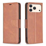 Lambskin Texture Pure Color Flip Leather Phone Case