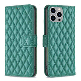 Diamond Lattice Wallet Flip Leather Phone Case