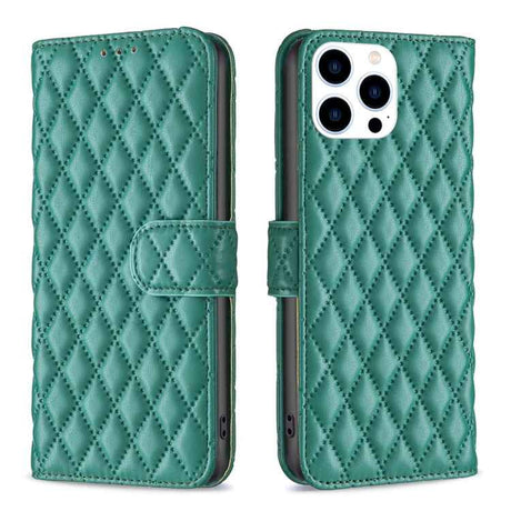 Diamond Lattice Wallet Flip Leather Phone Case