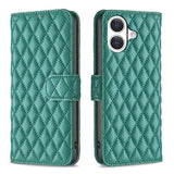 Diamond Lattice Wallet Flip Leather Phone Case