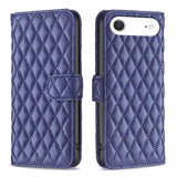 Diamond Lattice Wallet Flip Leather Phone Case