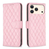 Diamond Lattice Wallet Flip Leather Phone Case