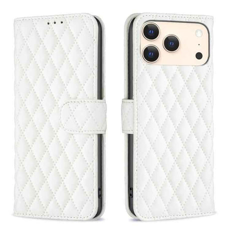 Diamond Lattice Wallet Flip Leather Phone Case