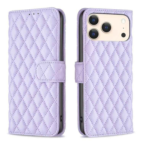 Diamond Lattice Wallet Flip Leather Phone Case
