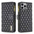 Diamond Lattice Zipper Wallet Leather Flip Phone Case