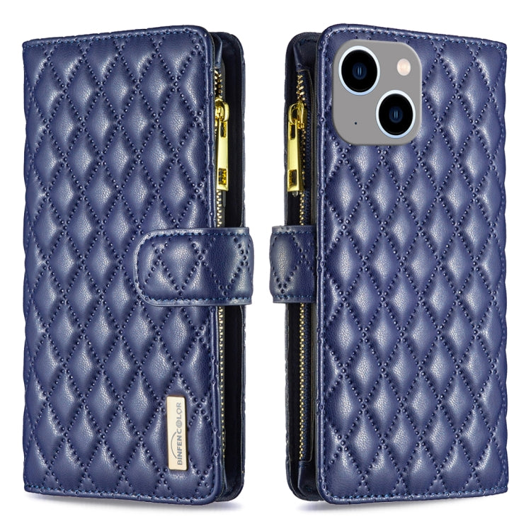 Diamond Lattice Zipper Wallet Leather Flip Phone Case