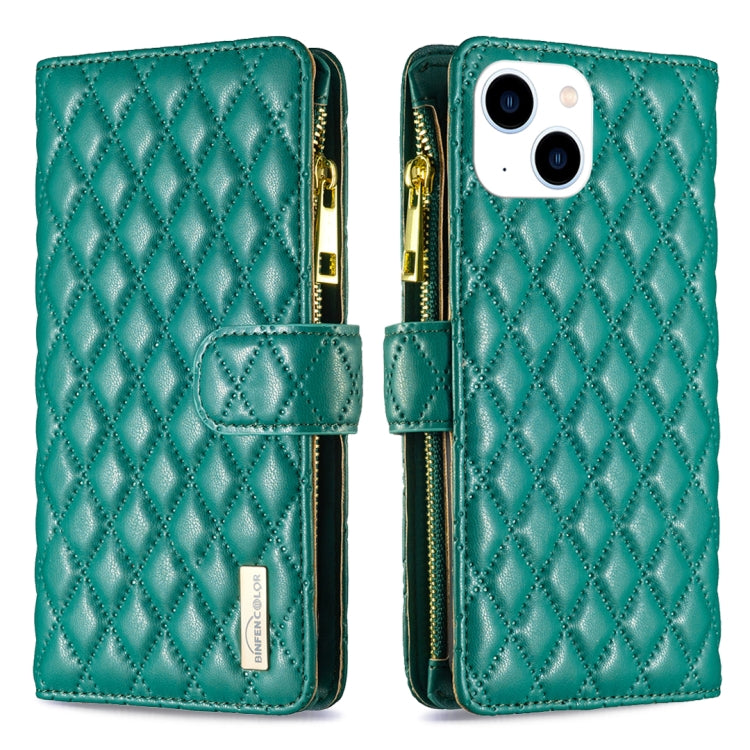 Diamond Lattice Zipper Wallet Leather Flip Phone Case