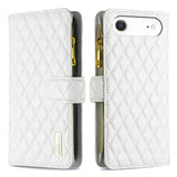 Diamond Lattice Zipper Wallet Leather Flip Phone Case
