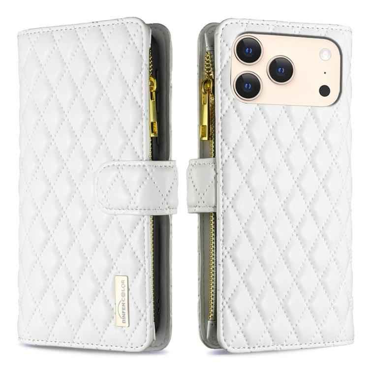 Diamond Lattice Zipper Wallet Leather Flip Phone Case