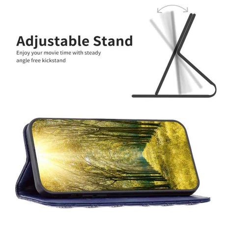 Diamond Lattice Magnetic Leather Flip Phone Case