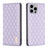 Diamond Lattice Magnetic Leather Flip Phone Case