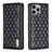 Diamond Lattice Magnetic Leather Flip Phone Case