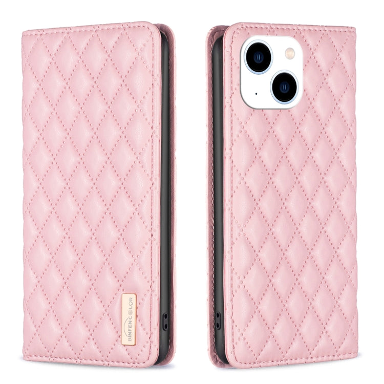 Diamond Lattice Magnetic Leather Flip Phone Case