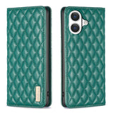 Diamond Lattice Magnetic Leather Flip Phone Case