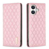 Diamond Lattice Magnetic Leather Flip Phone Case