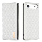 Diamond Lattice Magnetic Leather Flip Phone Case