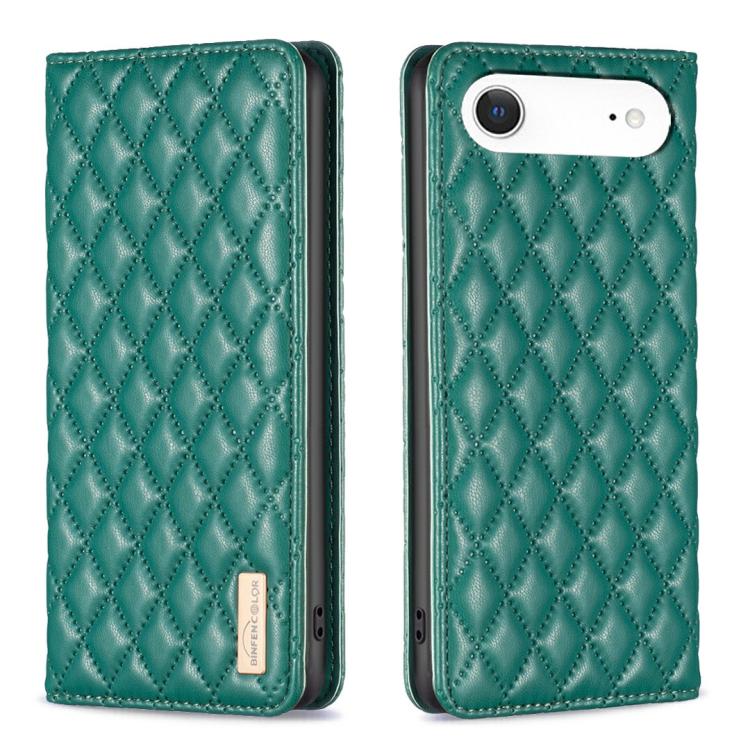 Diamond Lattice Magnetic Leather Flip Phone Case