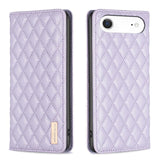 Diamond Lattice Magnetic Leather Flip Phone Case