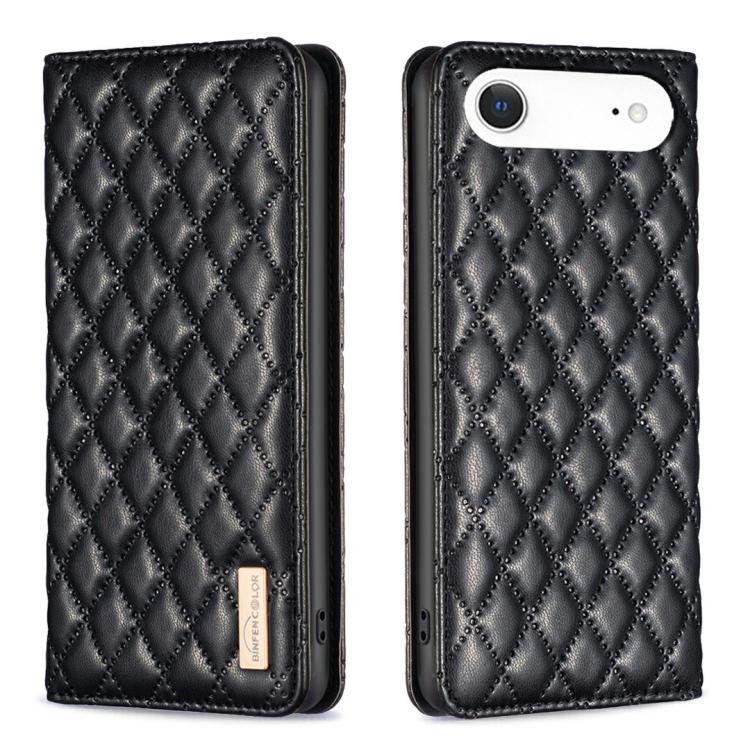 Diamond Lattice Magnetic Leather Flip Phone Case