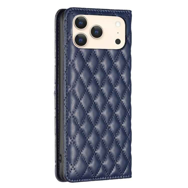 Diamond Lattice Magnetic Leather Flip Phone Case