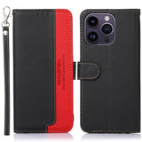 KHAZNEH Litchi Texture Leather RFID Phone Case