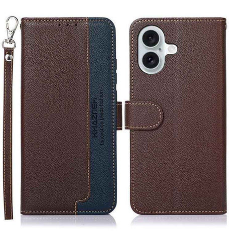KHAZNEH Litchi Texture Leather RFID Phone Case