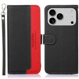 KHAZNEH Litchi Texture Leather RFID Phone Case