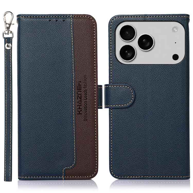 KHAZNEH Litchi Texture Leather RFID Phone Case