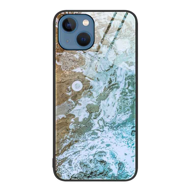 Marble Pattern Glass Protective Phone Case
