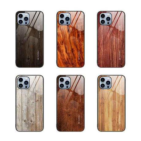 Wood Grain Glass Phone Case