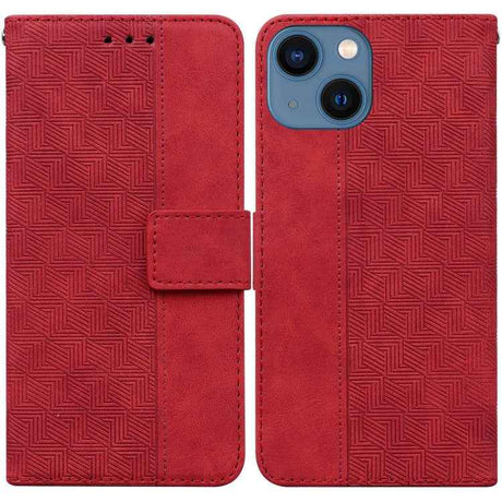 Geometric Embossed Leather Phone Case