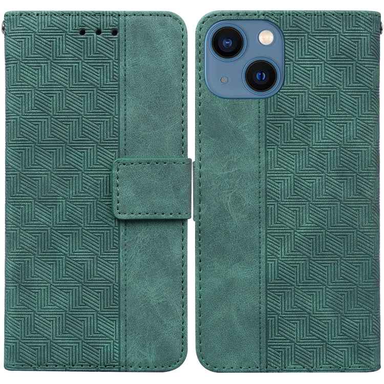 Geometric Embossed Leather Phone Case