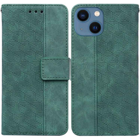 Geometric Embossed Leather Phone Case