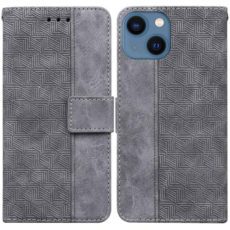 Geometric Embossed Leather Phone Case