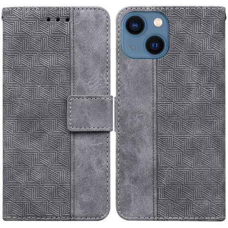 Geometric Embossed Leather Phone Case