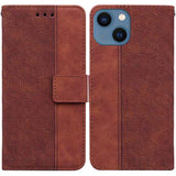 Geometric Embossed Leather Phone Case