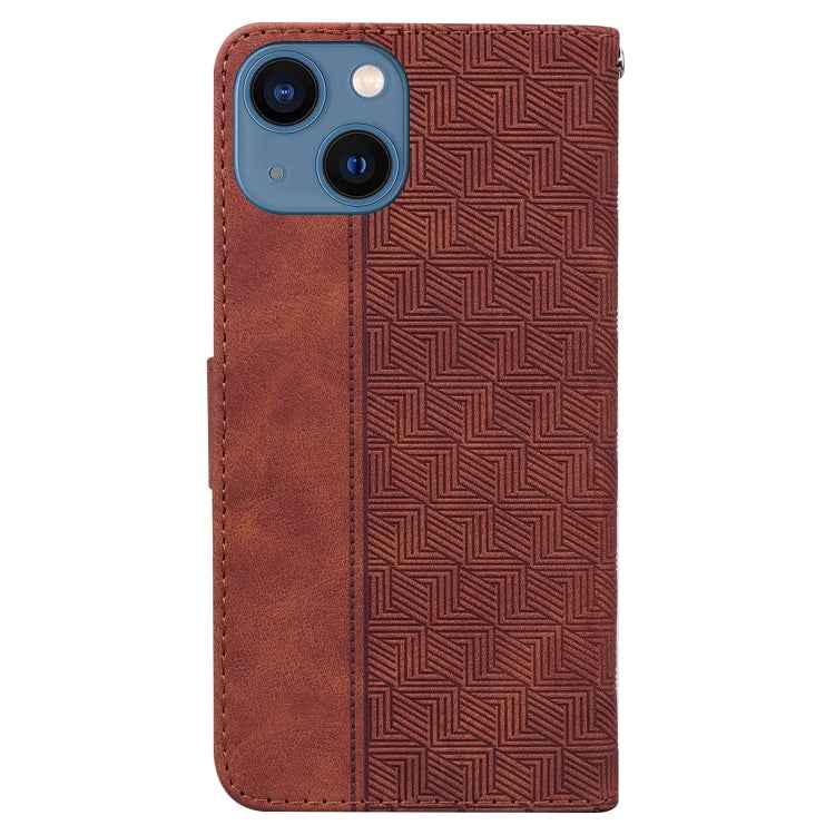 Geometric Embossed Leather Phone Case