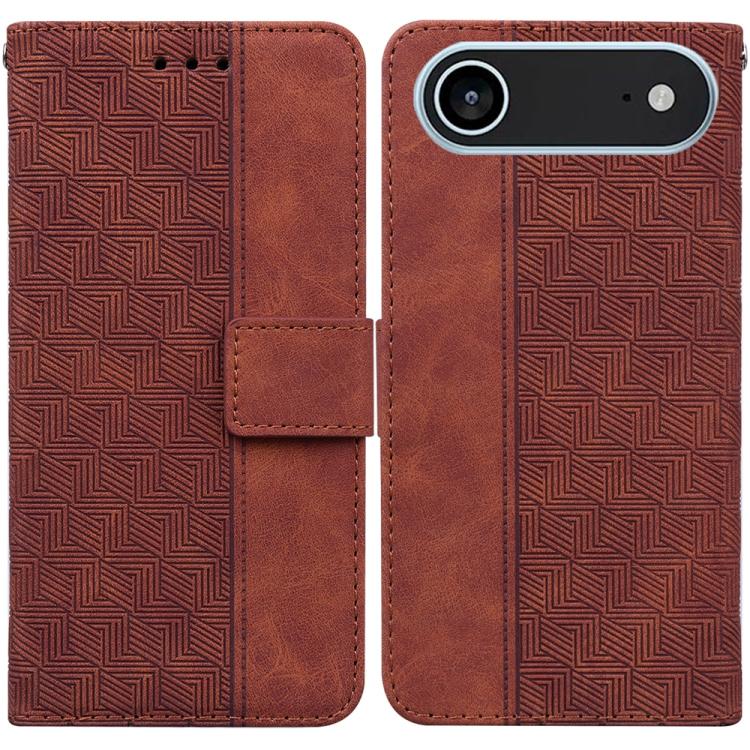 Geometric Embossed Leather Phone Case