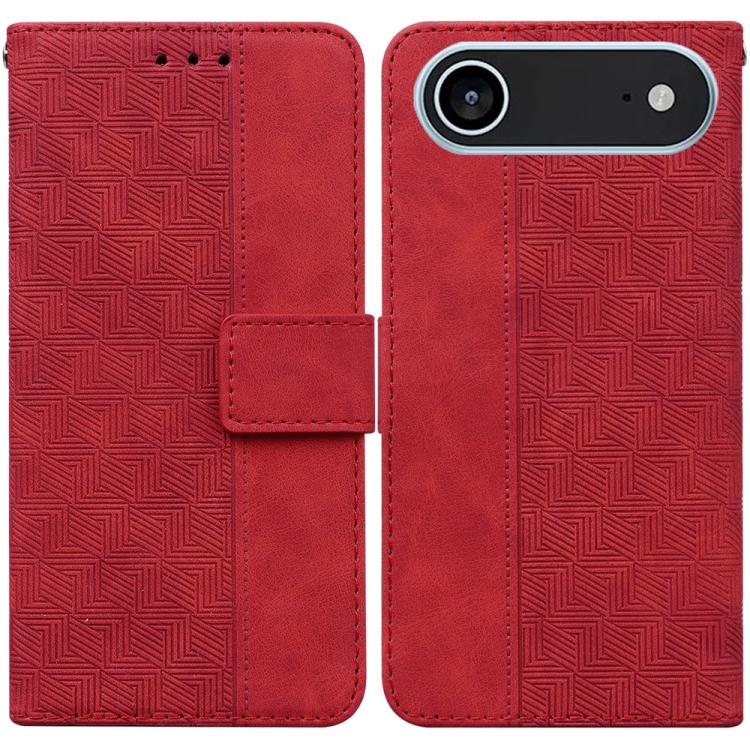 Geometric Embossed Leather Phone Case
