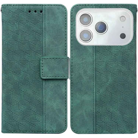 Geometric Embossed Leather Phone Case