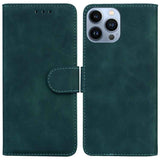 Skin Feel Pure Color Flip Leather Phone Case