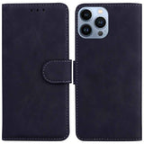 Skin Feel Pure Color Flip Leather Phone Case