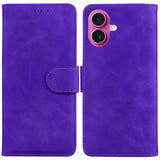 Skin Feel Pure Color Flip Leather Phone Case