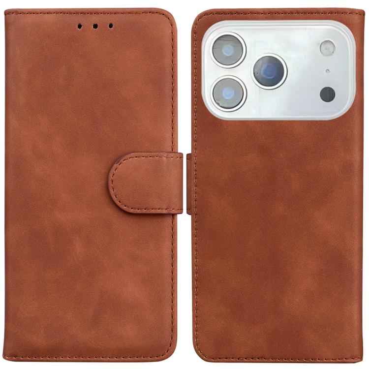 Skin Feel Pure Color Flip Leather Phone Case